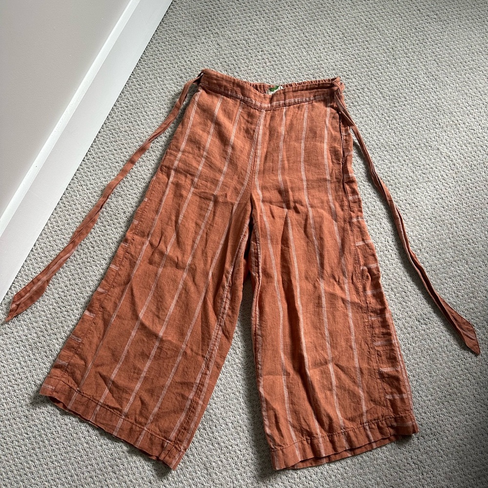 Anthropologie wide leg crop pant